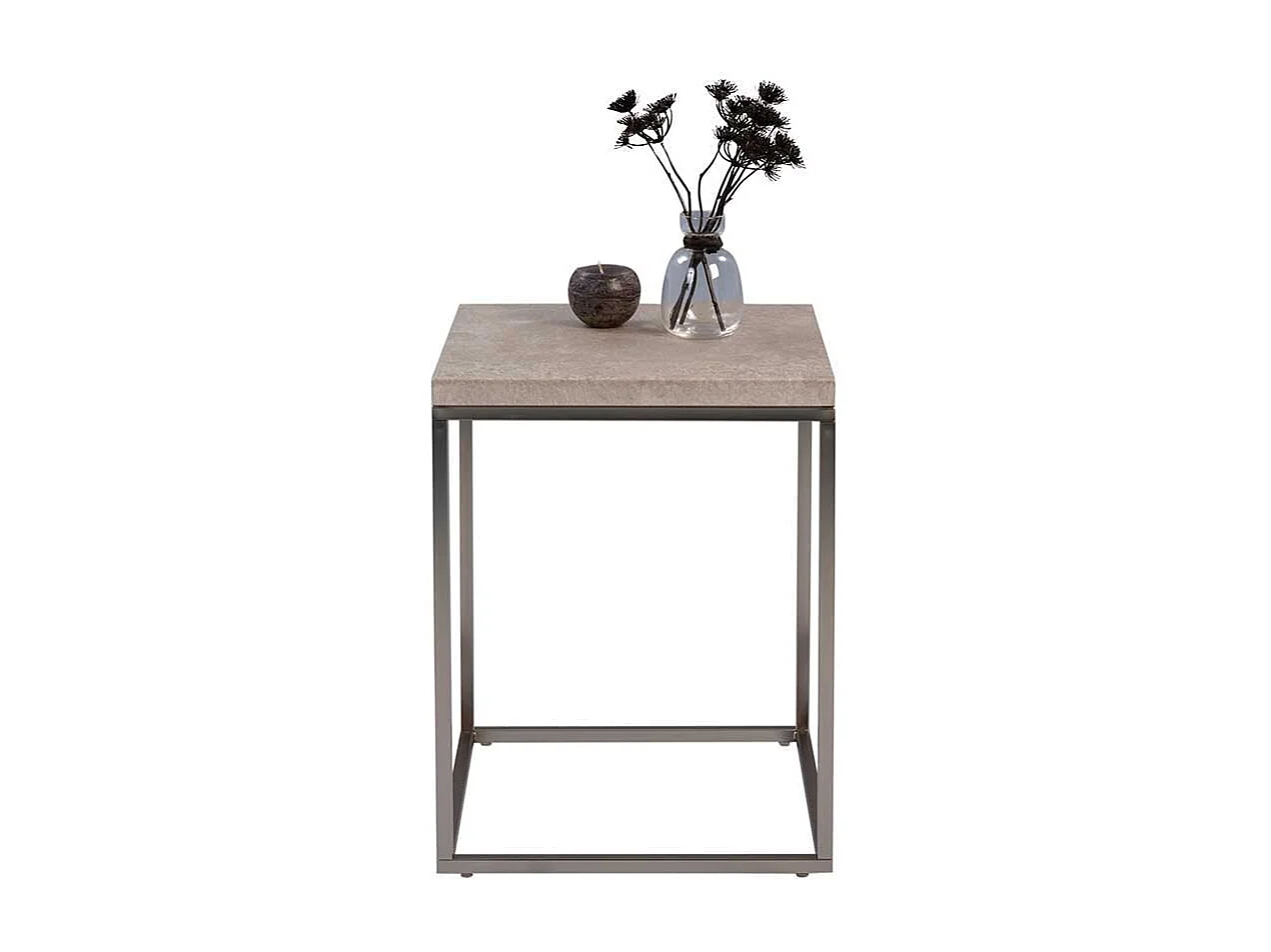 Tischchen in Beton Grau Metall