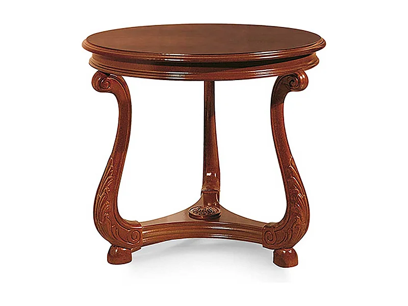 Italienischer Design Sofatisch in Nussbaumfarben lackiert Buche furniert