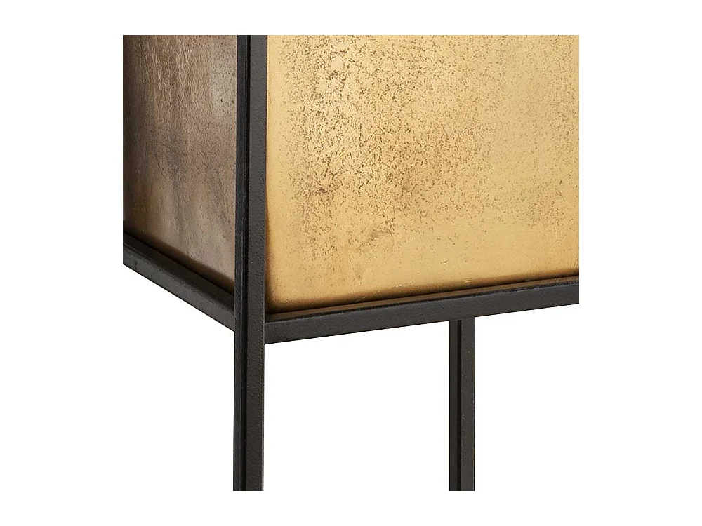 Metall Blumenständer in Schwarz Altgoldfarben