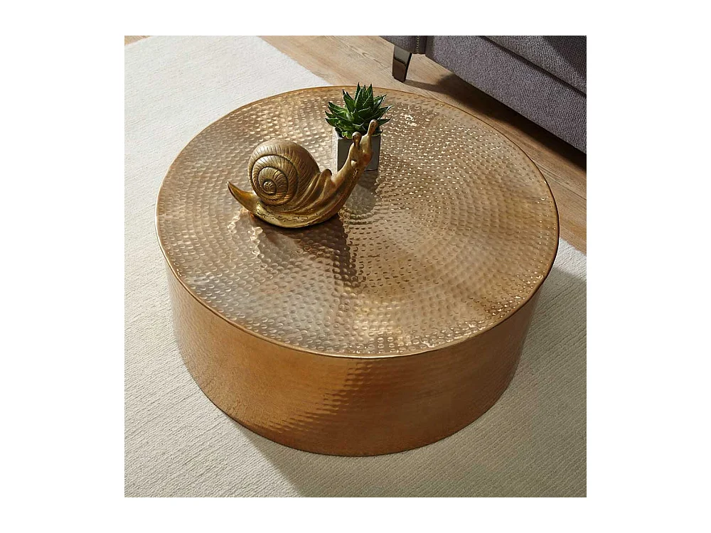 Rundtisch in Goldfarben Aluminium