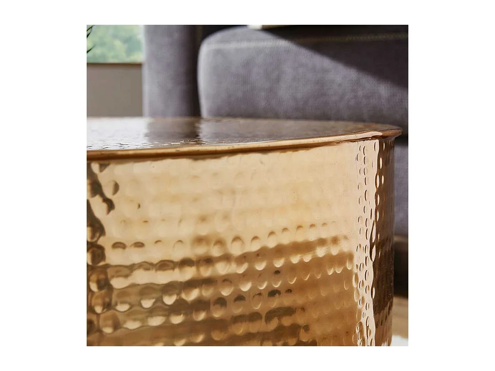 Rundtisch in Goldfarben Aluminium