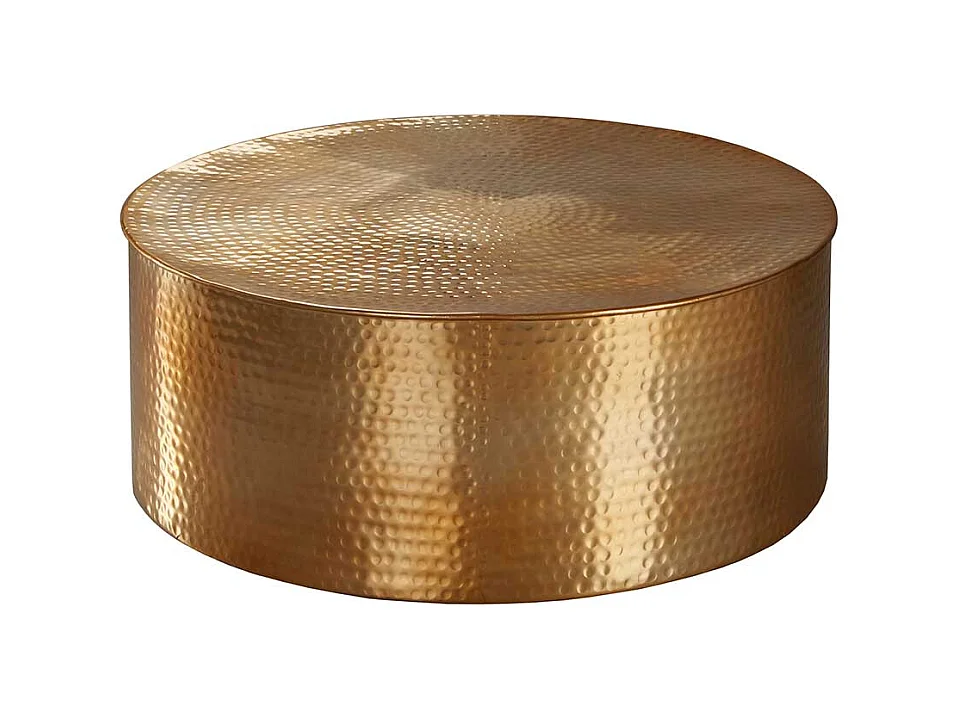 Rundtisch in Goldfarben Aluminium