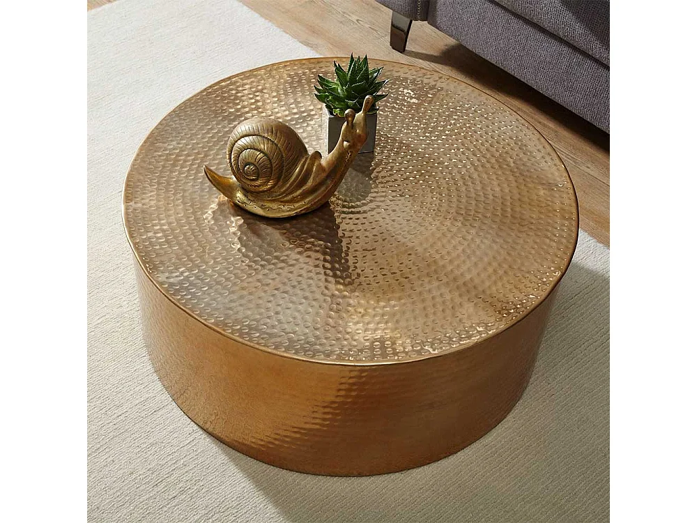 Rundtisch in Goldfarben Aluminium