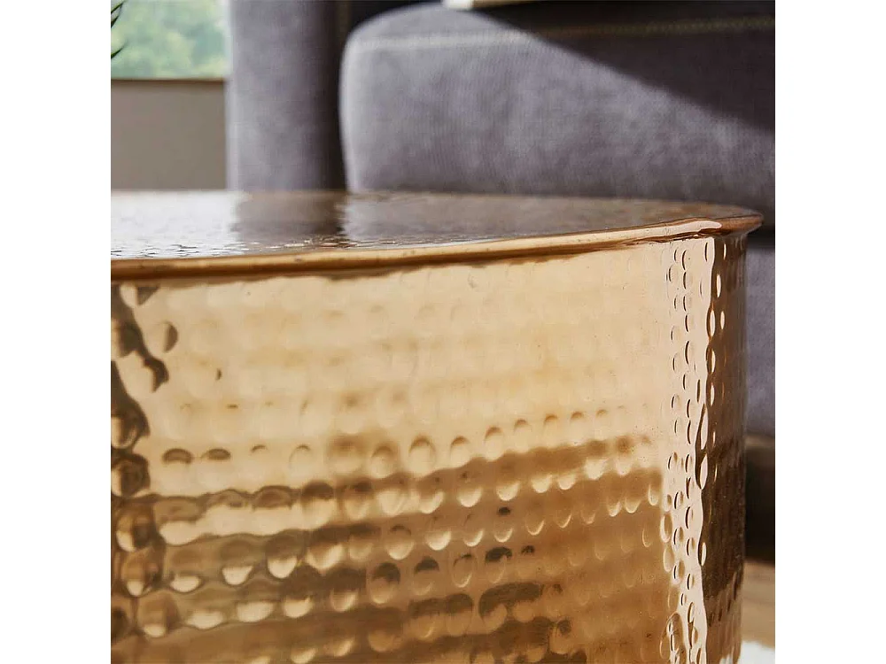 Rundtisch in Goldfarben Aluminium