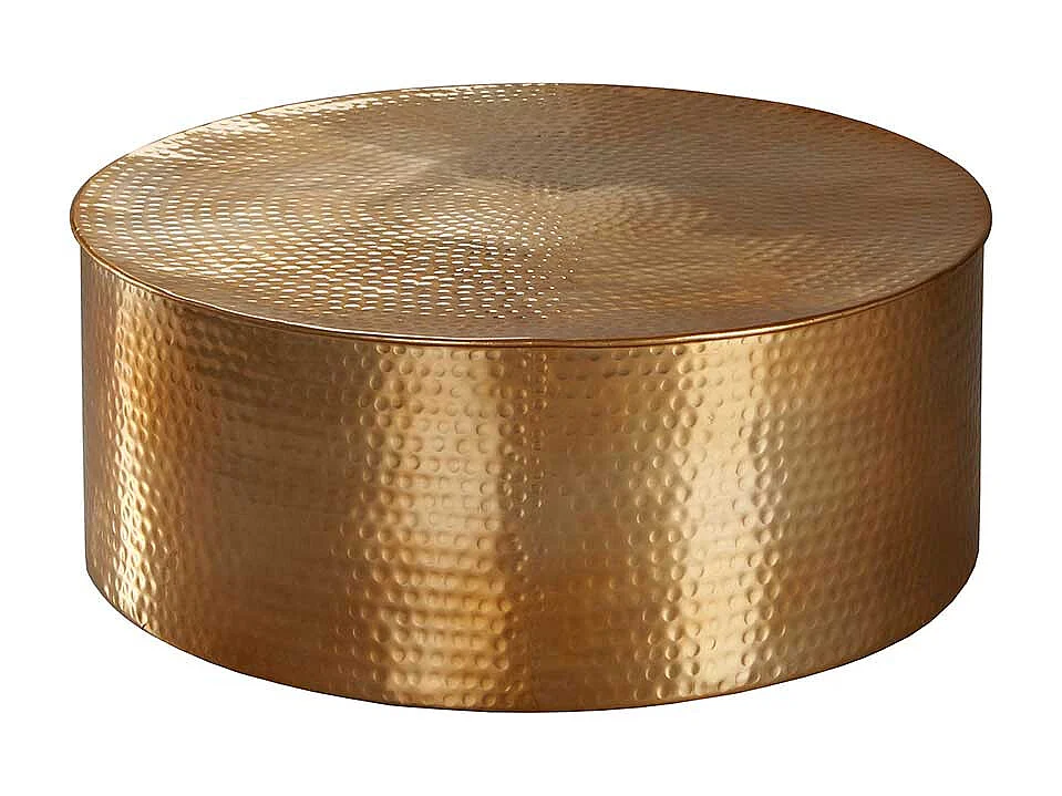 Rundtisch in Goldfarben Aluminium