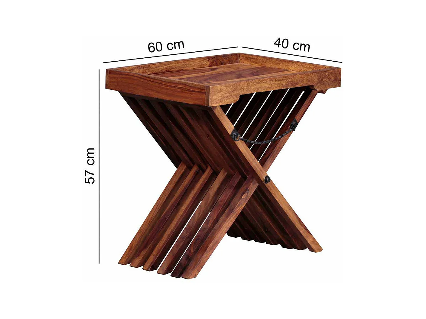 Sofatisch aus Sheesham Massivholz klappbar