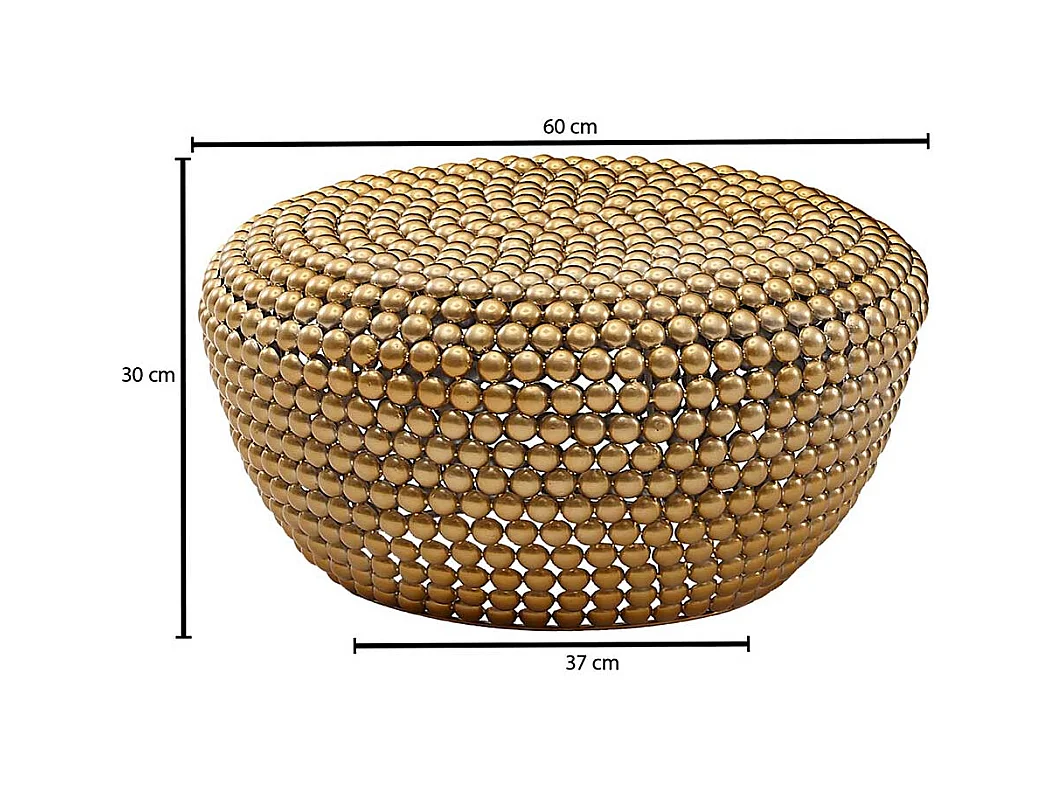 Goldener Wohnzimmertisch im orientalischen Stil handgearbeitet