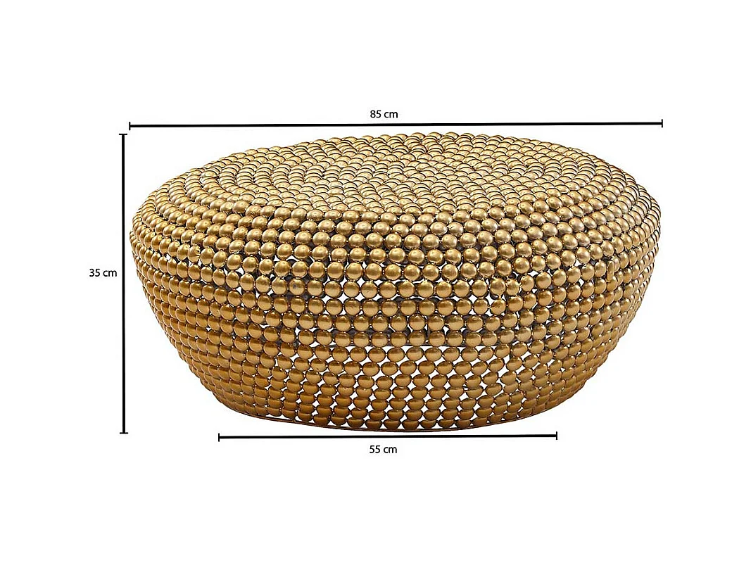 Goldener Wohnzimmertisch im orientalischen Stil handgearbeitet