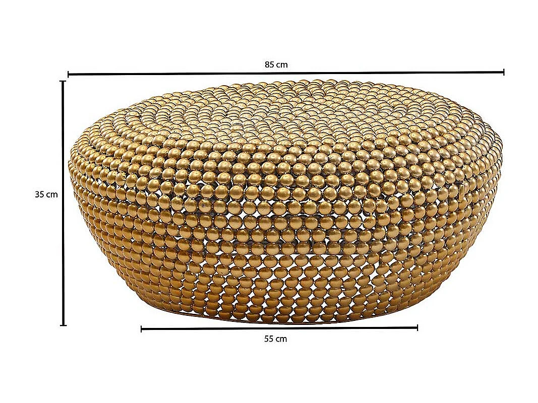 Goldener Wohnzimmertisch im orientalischen Stil handgearbeitet