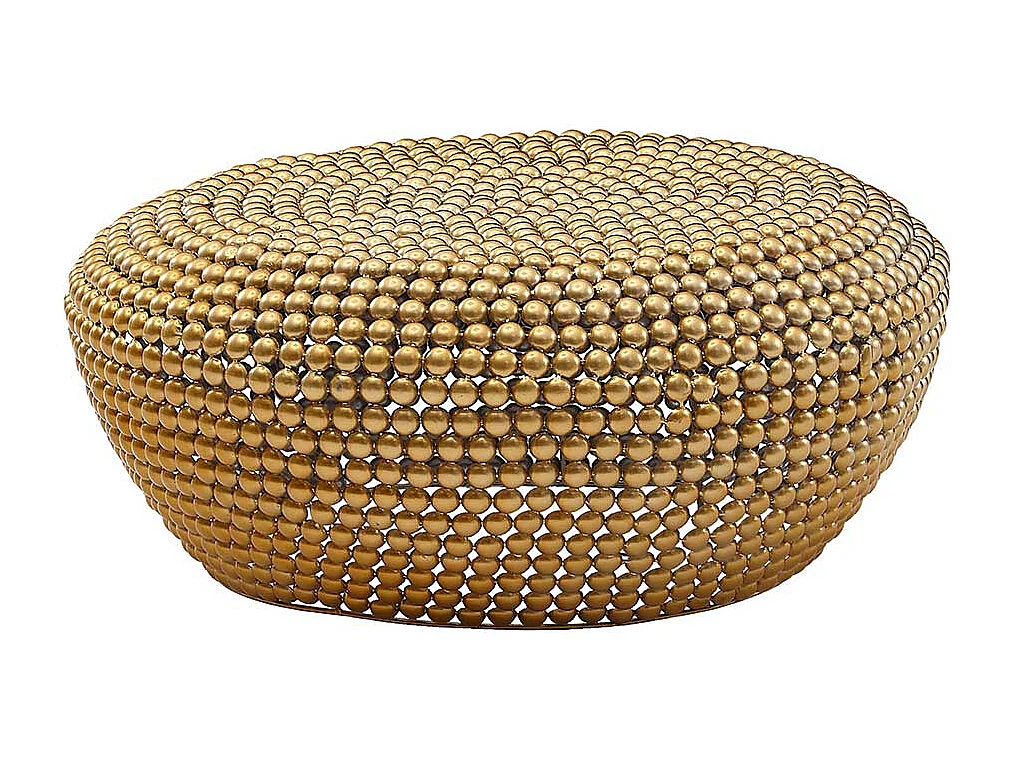 Goldener Wohnzimmertisch im orientalischen Stil handgearbeitet