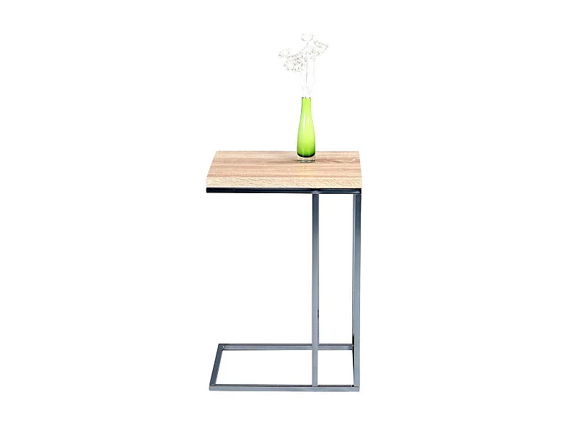 Telefontisch in Eiche Sonoma Metall verchromt