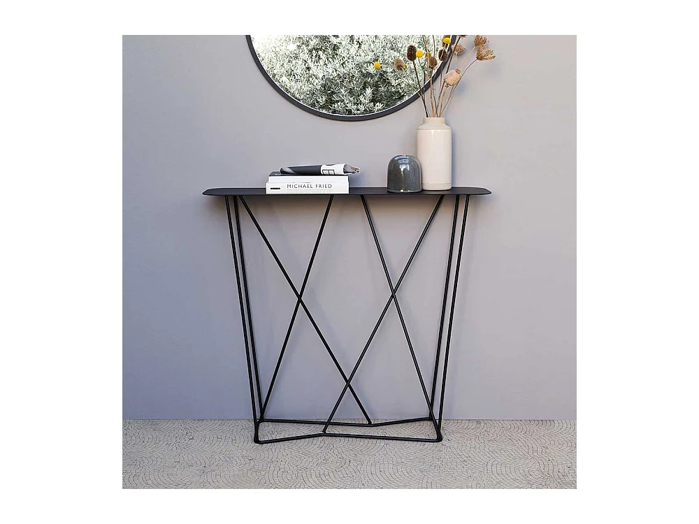 Flur Tisch in Schwarz Stahl