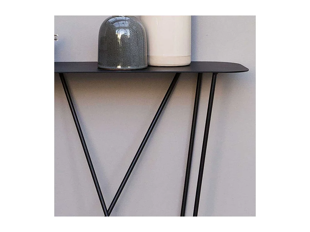 Flur Tisch in Schwarz Stahl