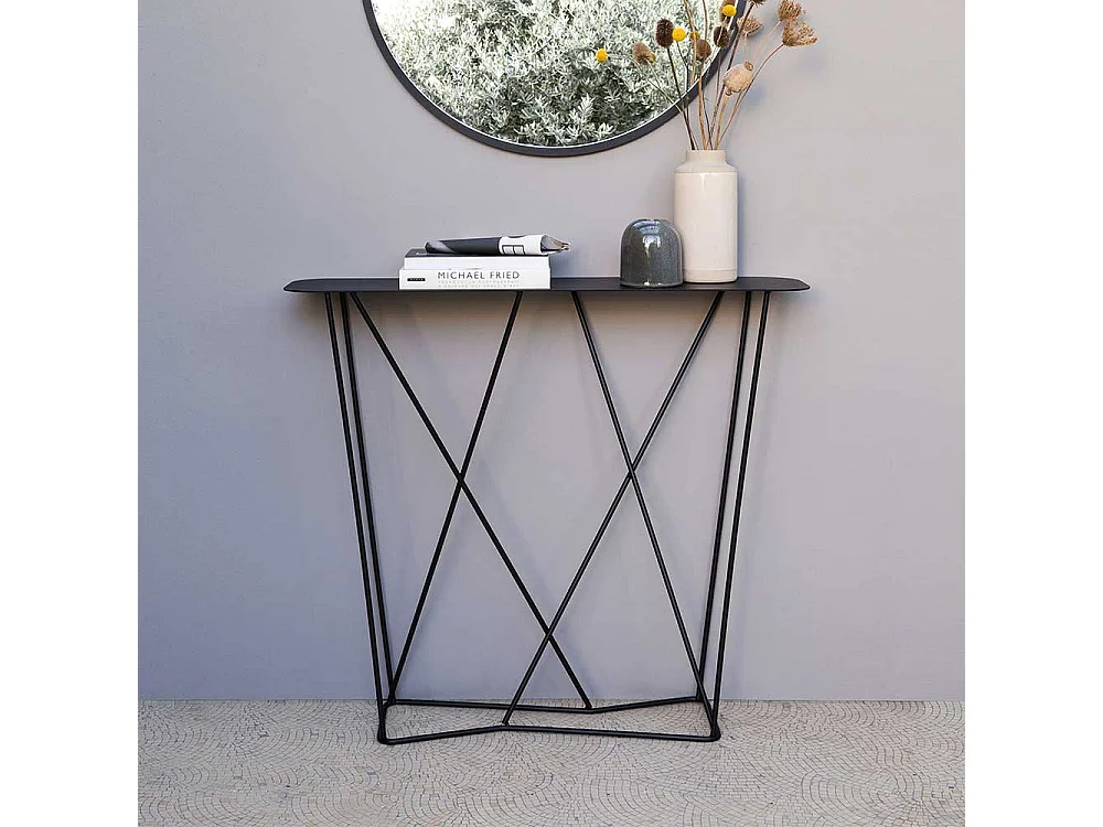 Flur Tisch in Schwarz Stahl