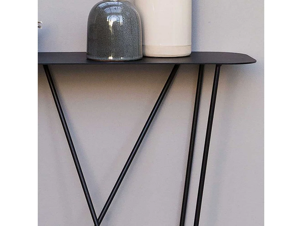 Flur Tisch in Schwarz Stahl