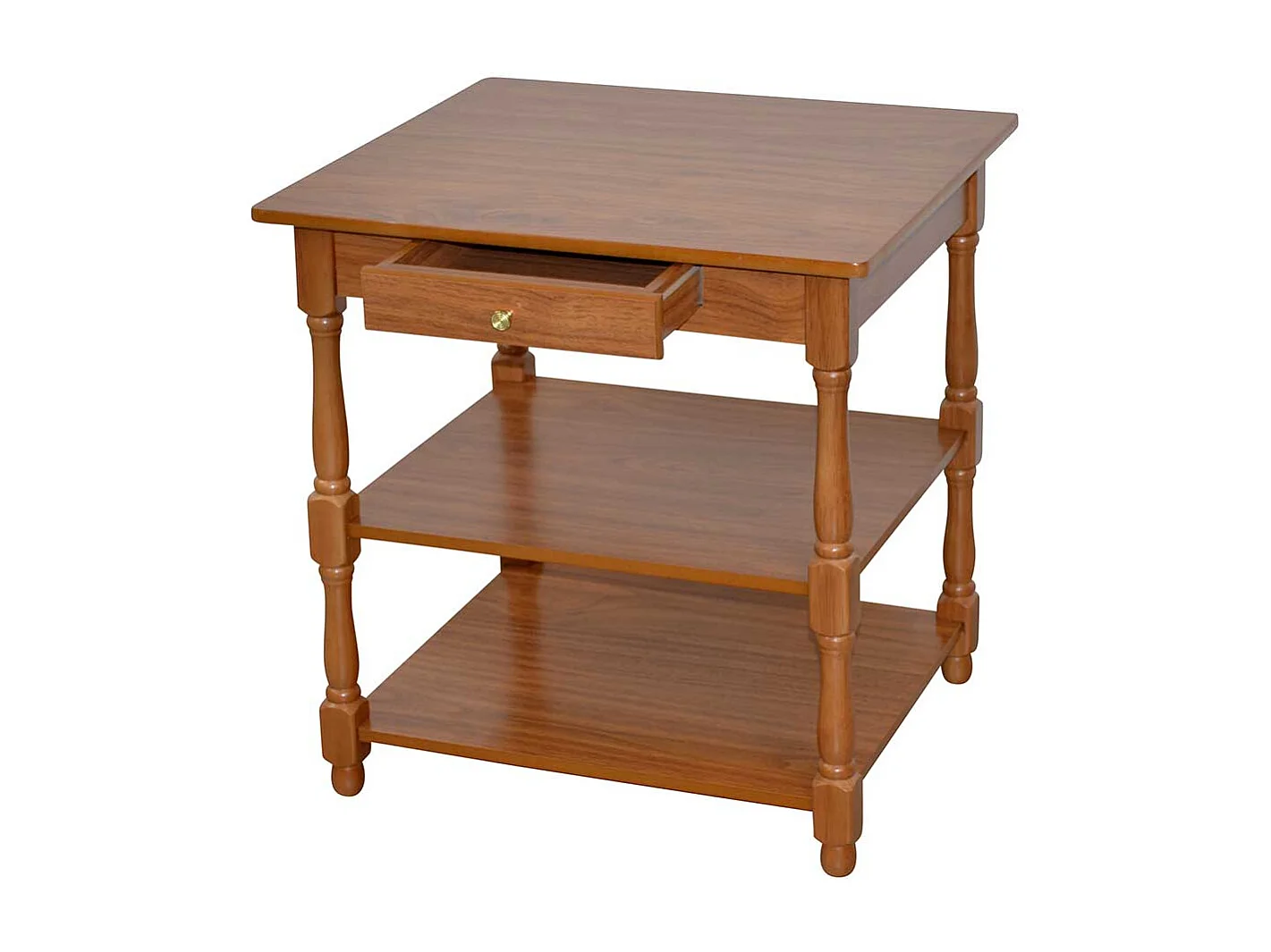 Klassischer Telefontisch mit einer Schublade zwei Ablagen