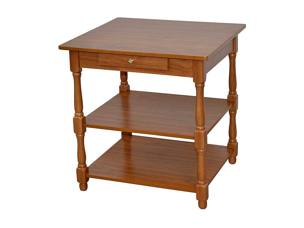 Klassischer Telefontisch mit einer Schublade zwei Ablagen