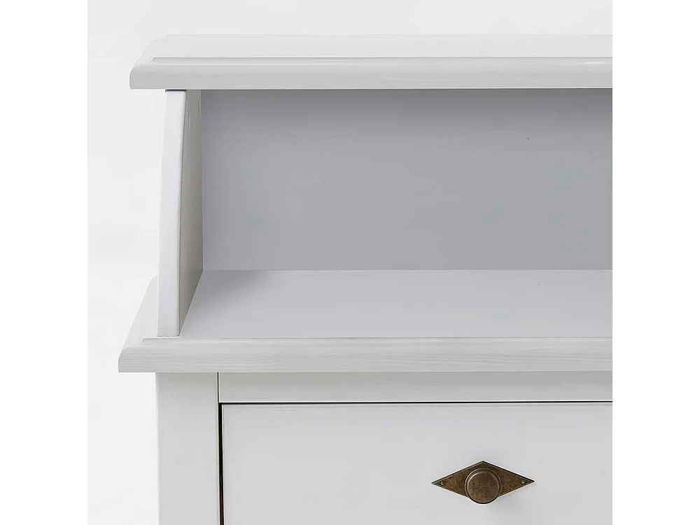 Kiefer Telefontisch in Weiß Landhausstil