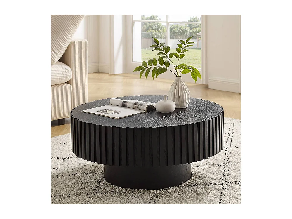 Salontisch Designercouchtisch in Schwarz 80 cm breit