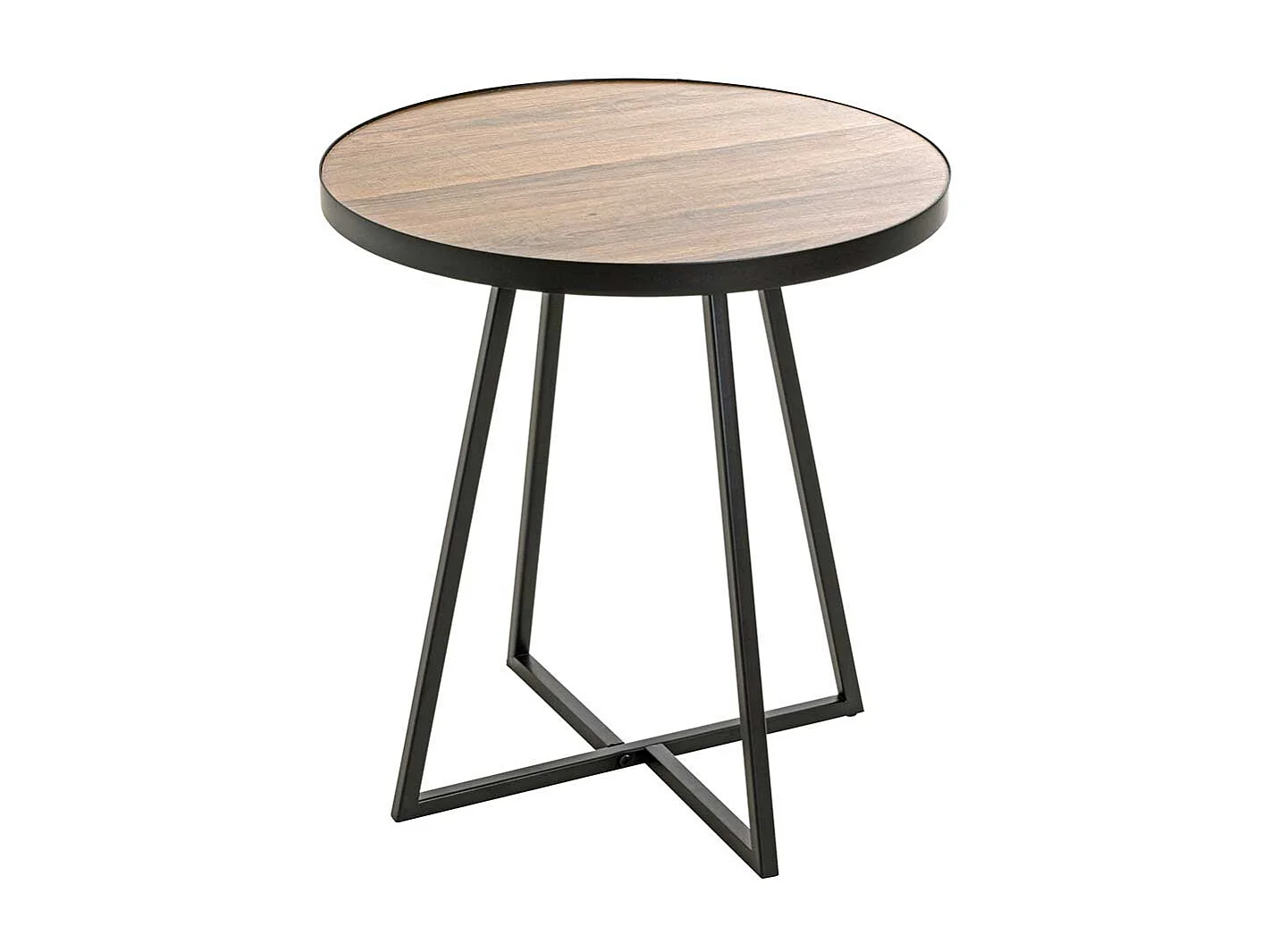 Kleiner Wohnzimmer Tisch mit runder Tischplatte Bügelgestell