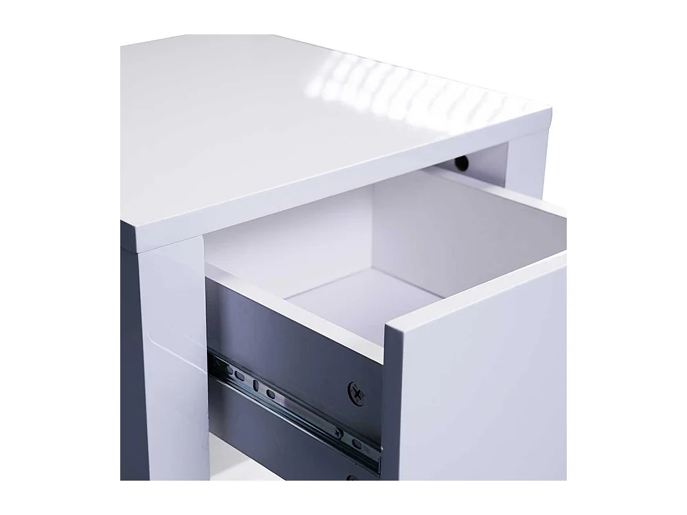 Telefonkonsole in Weiß Lack einer Schublade