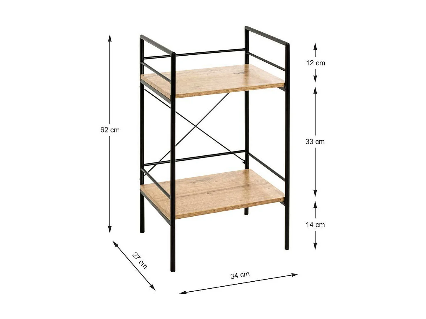 Telefontisch in Eichefarben Schwarz