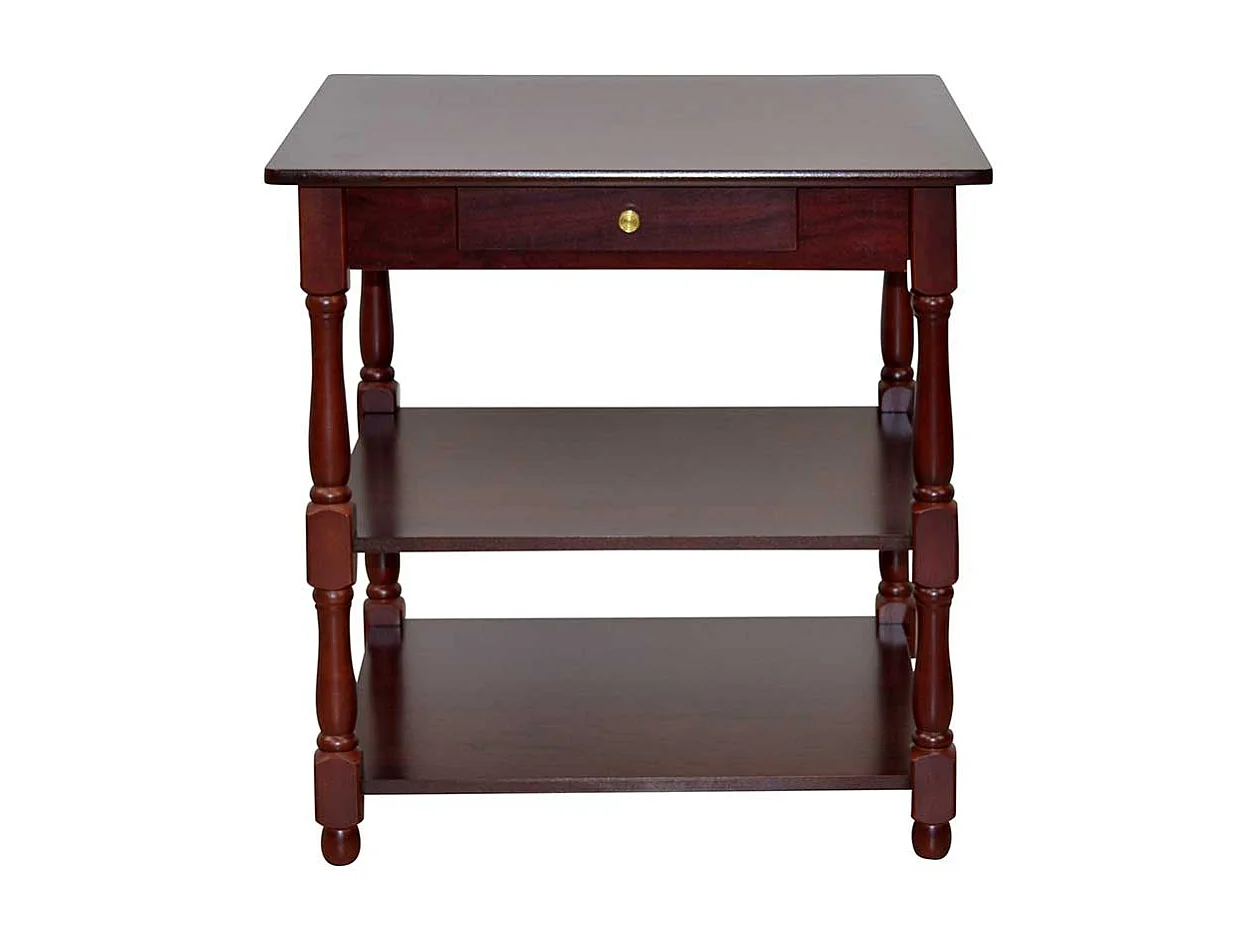 Telefontisch Diele in Kirschbaumfarben Gestell Holz gedrechselt