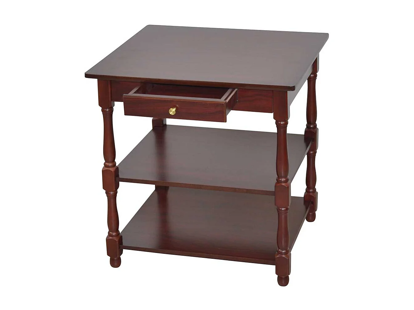 Telefontisch Diele in Kirschbaumfarben Gestell Holz gedrechselt