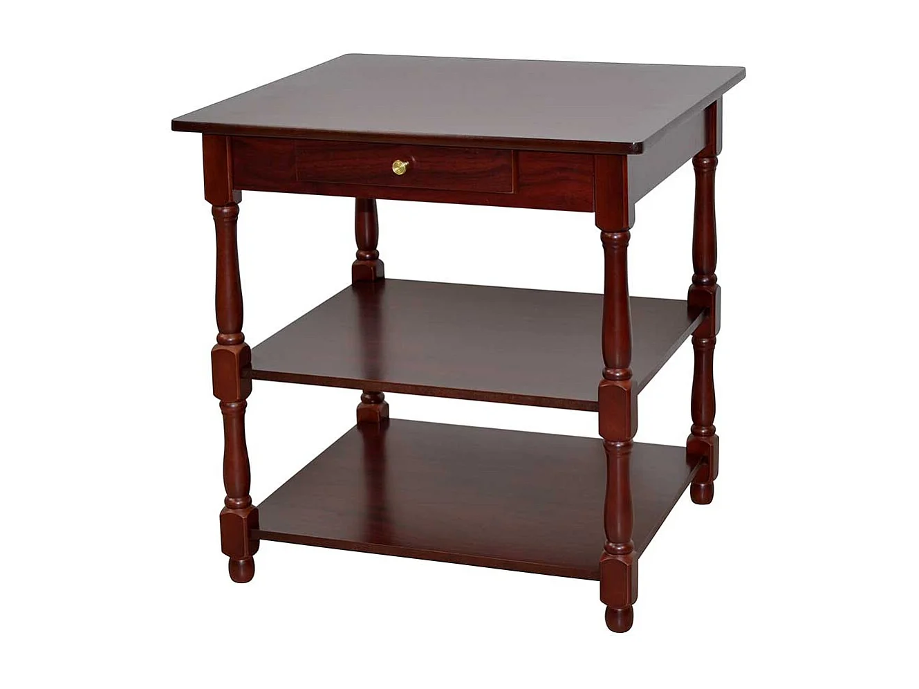 Telefontisch Diele in Kirschbaumfarben Gestell Holz gedrechselt