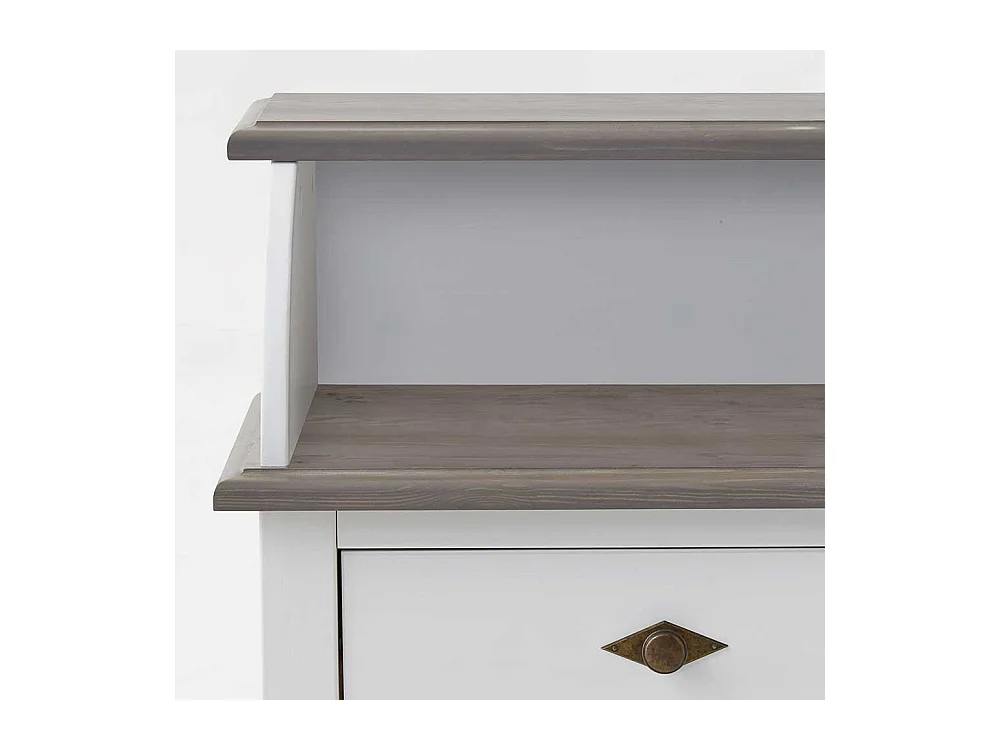 Telefontisch in Weiß Grau Landhaus