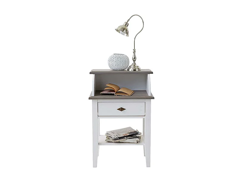 Telefontisch in Weiß Grau Landhaus