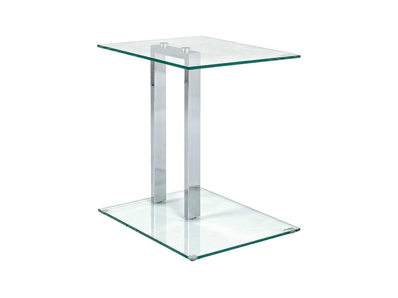 Glas Ablagetisch aus Sicherheitsglas Stahl
