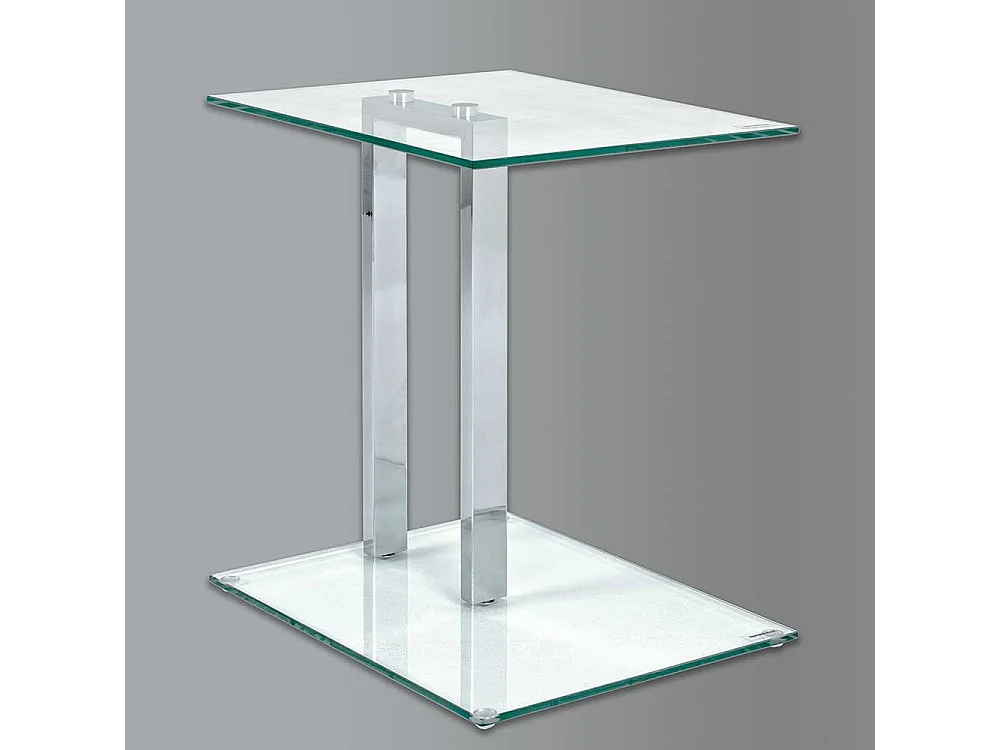 Glas Ablagetisch aus Sicherheitsglas Stahl