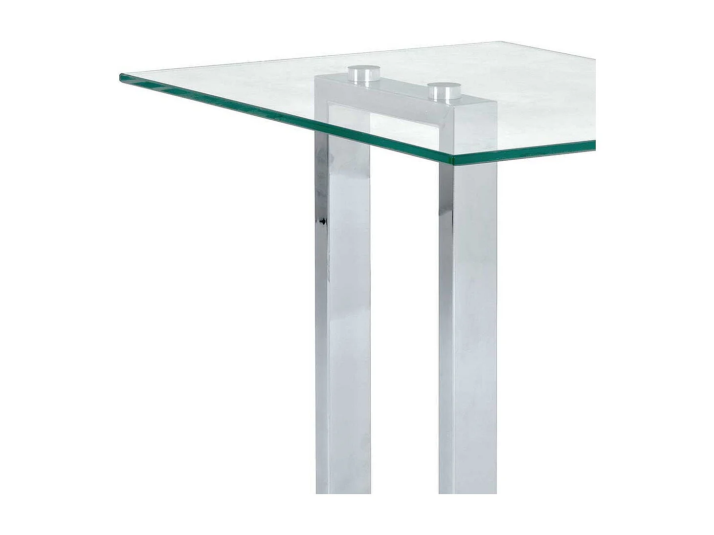 Glas Ablagetisch aus Sicherheitsglas Stahl