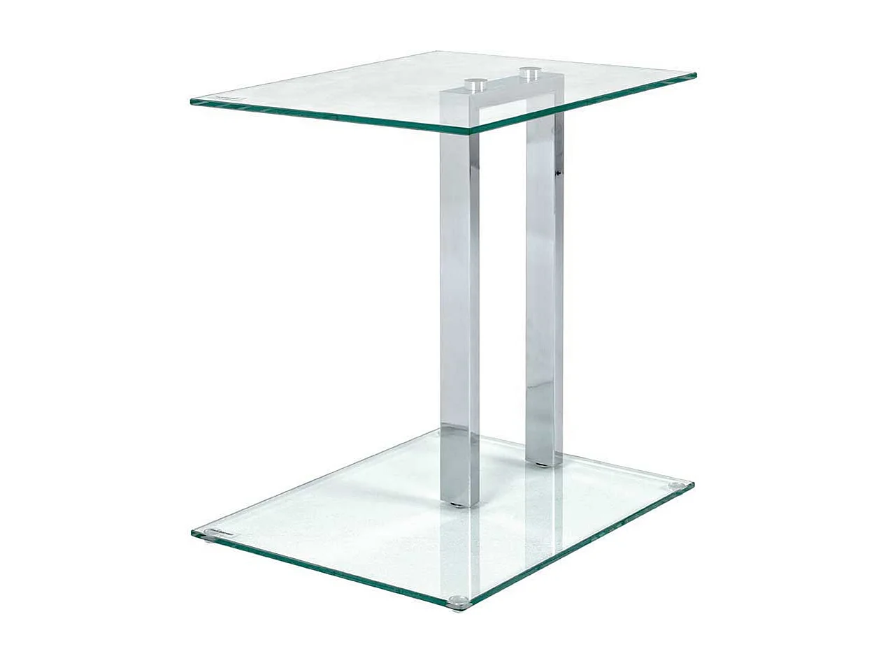 Glas Ablagetisch aus Sicherheitsglas Stahl