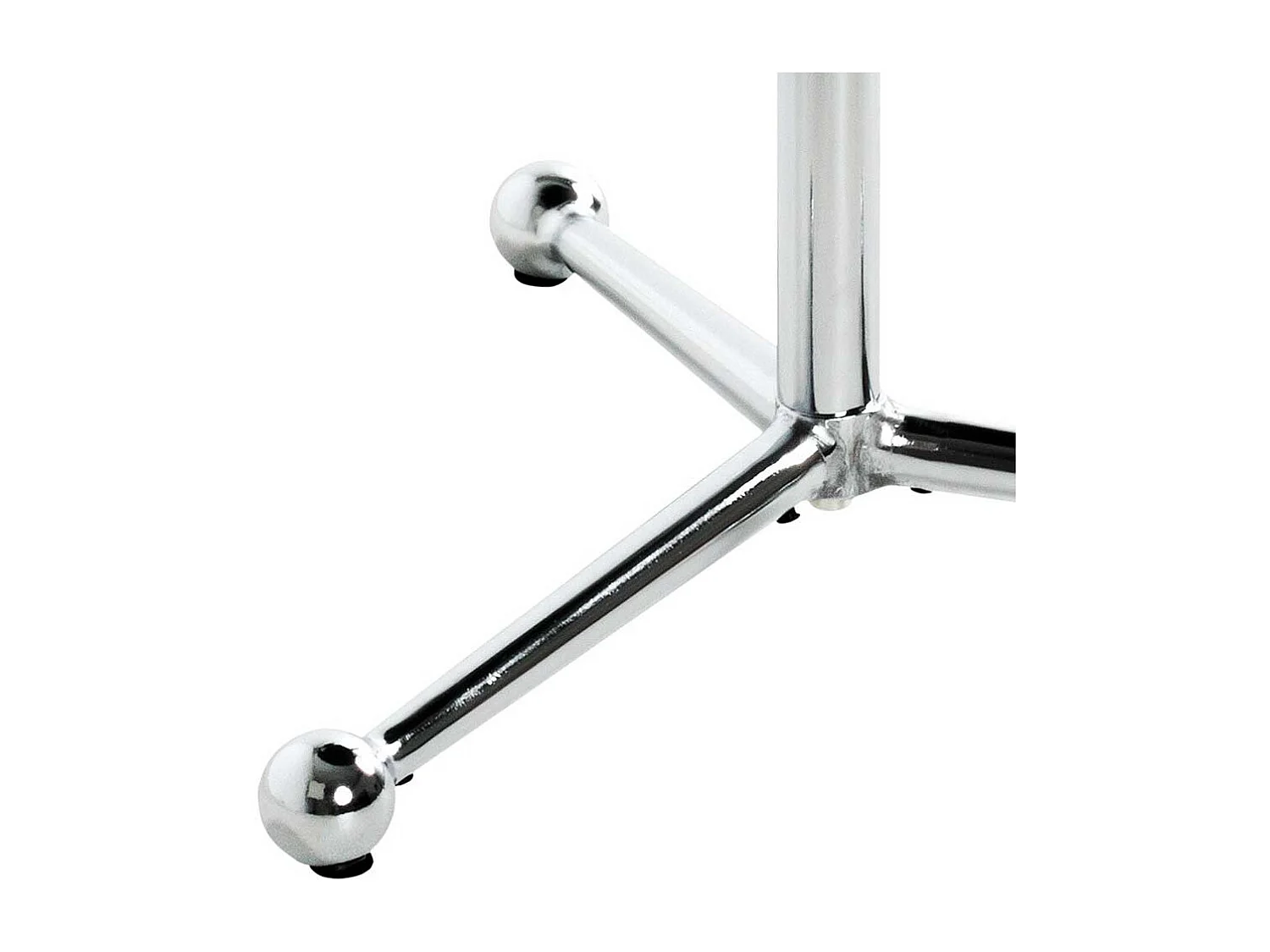 Kleiner Glas Tisch mit runder Tischplatte Gestell verchromt