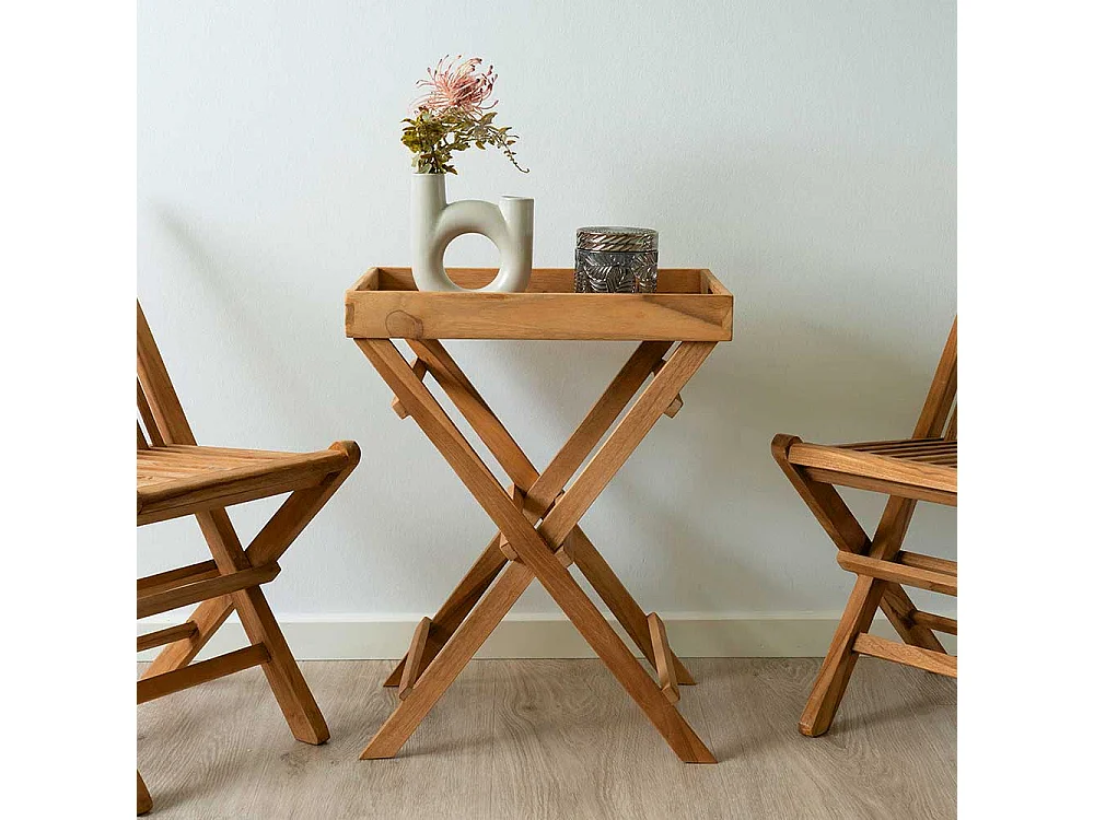 Tabletttisch mit abnehmbarer Tischplatte zusammenklappbar