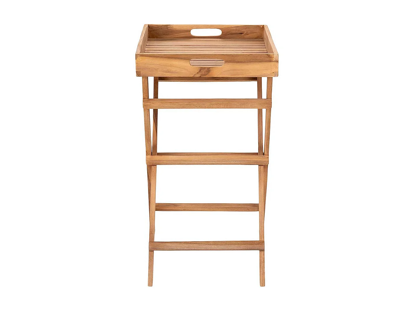 Tabletttisch mit abnehmbarer Tischplatte zusammenklappbar