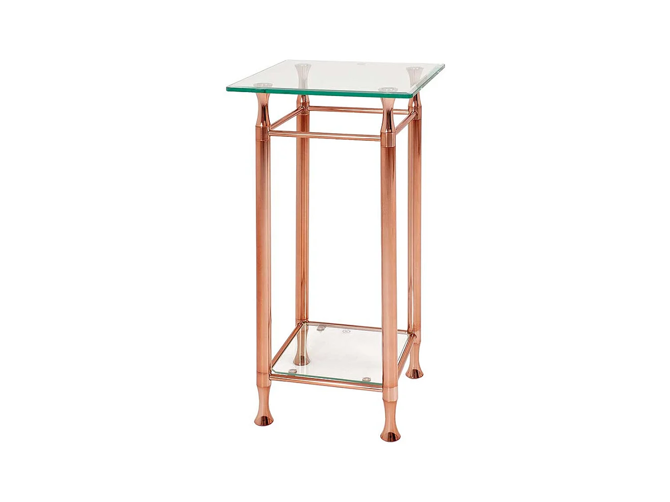 Telefonkonsole in Kupferfarben Glas