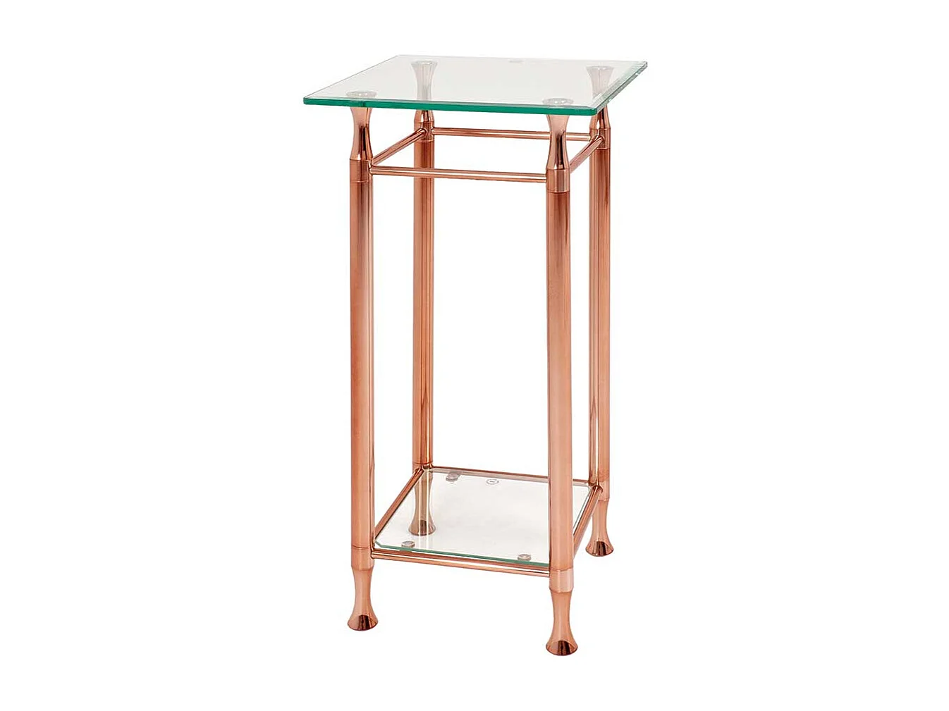 Telefonkonsole in Kupferfarben Glas