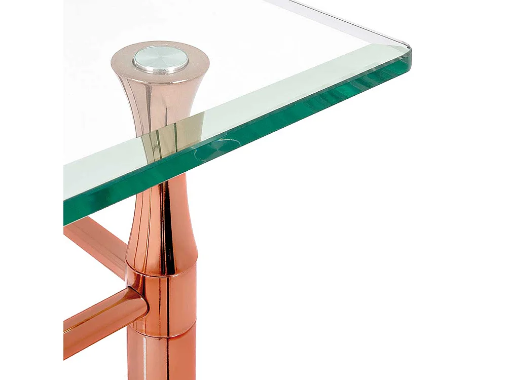 Telefonkonsole in Kupferfarben Glas