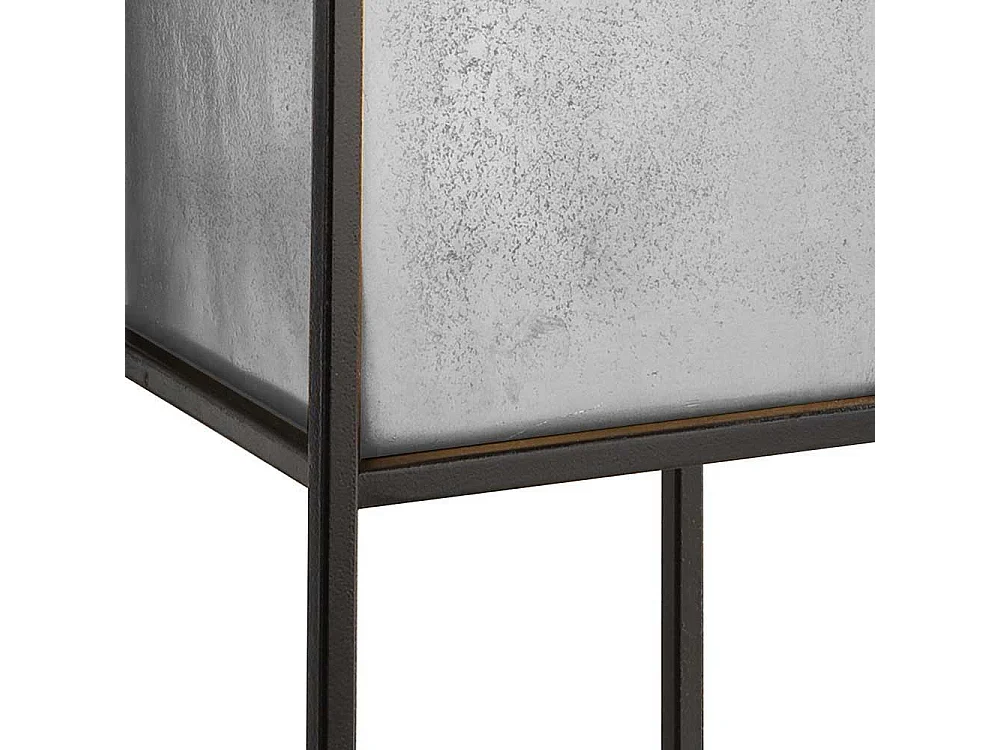 Pflanzensäule Metall in Schwarz Nickelfarben