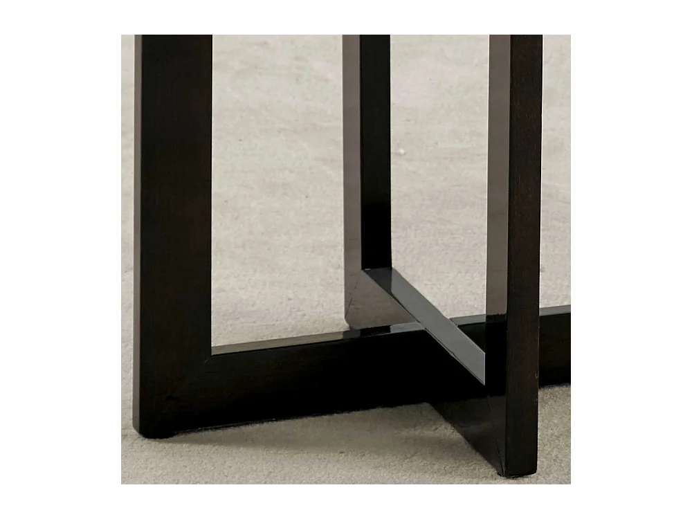 Klassischer Telefontisch in Dunkelbraun 70 cm hoch - 50 cm Durchmesser