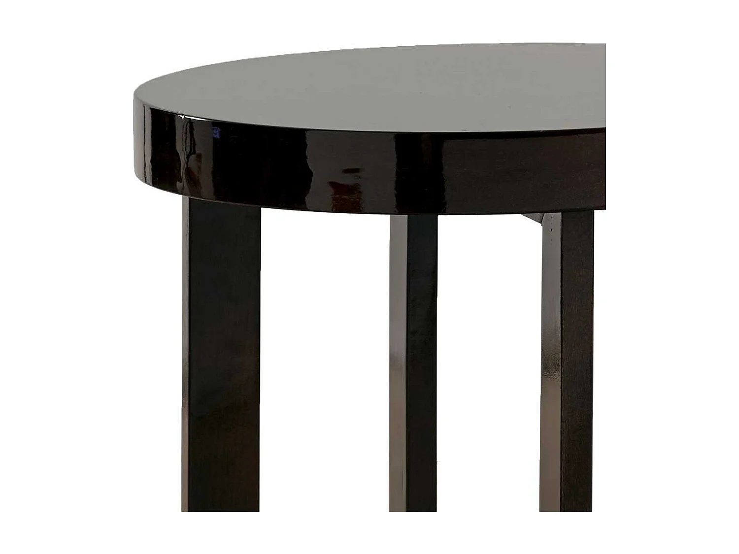 Klassischer Telefontisch in Dunkelbraun 70 cm hoch - 50 cm Durchmesser