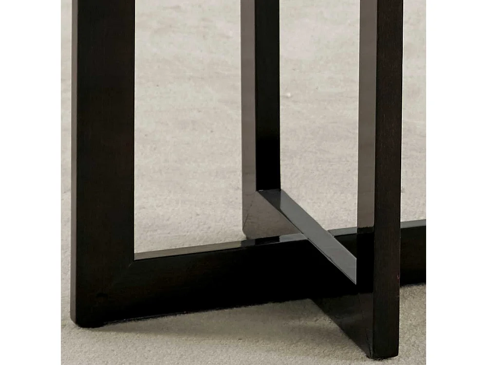 Klassischer Telefontisch in Dunkelbraun 70 cm hoch - 50 cm Durchmesser