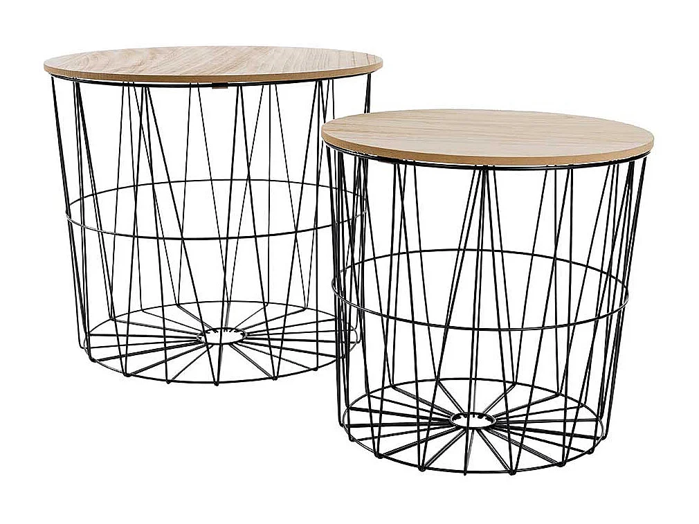 Drahtgestell Tische mit abnehmbarer Tischplatte Skandi Design (zweiteilig)