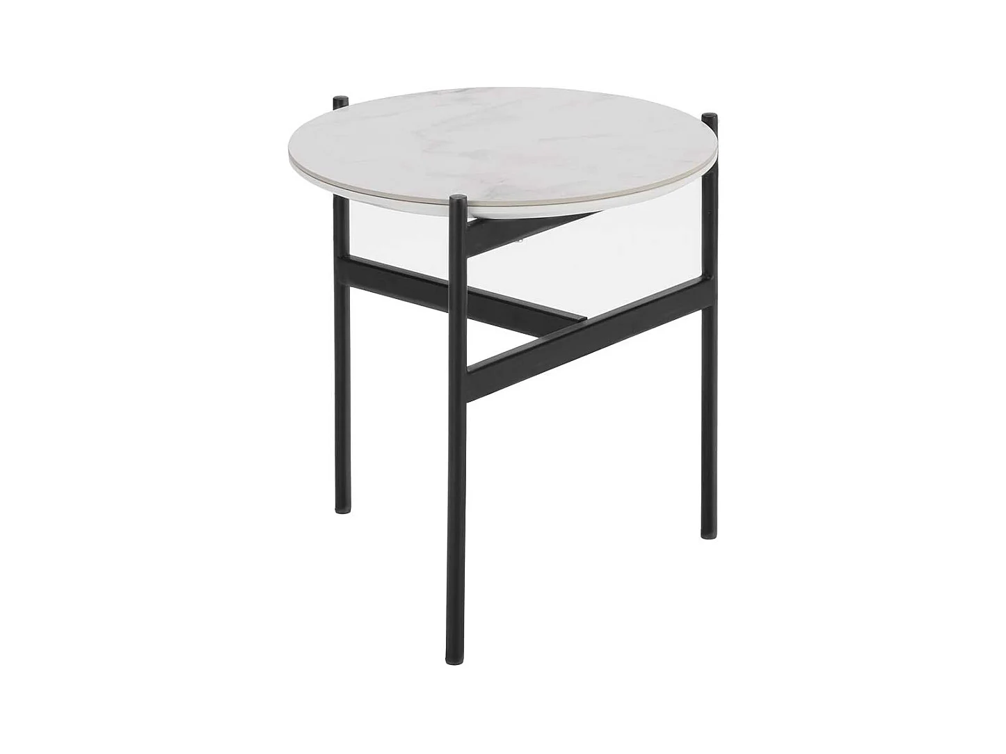 Wohnzimmertisch in Weiß, hell Grau und Schwarz Keramik beschichtet