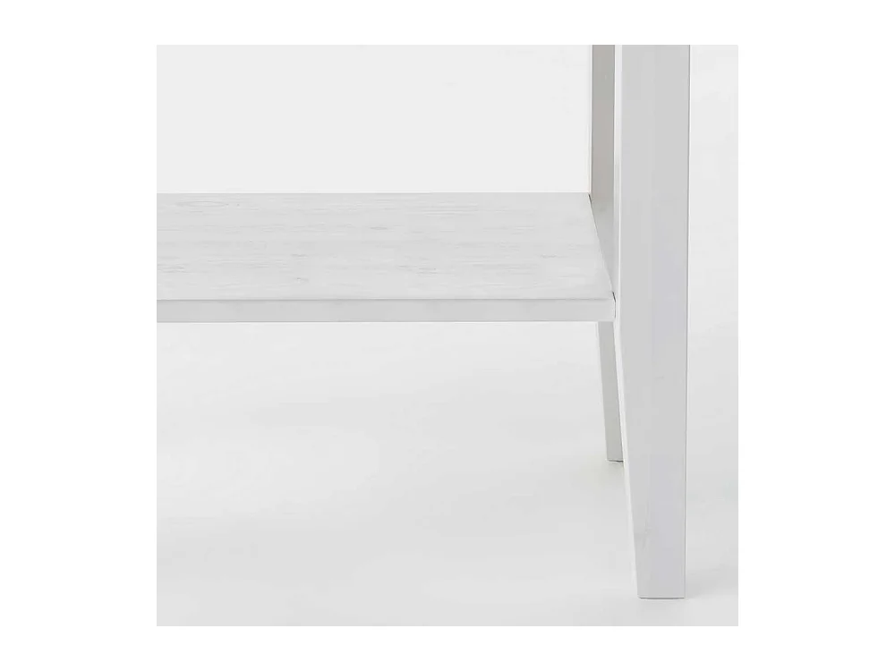 Telefontisch in Weiß Kiefer teilmassiv