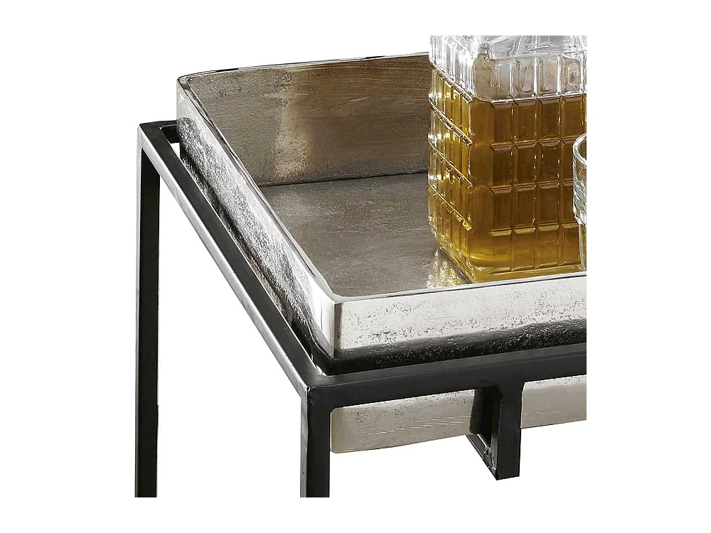 Kleiner Wohnzimmer Tisch mit abnehmbarer Tischplatte Metall