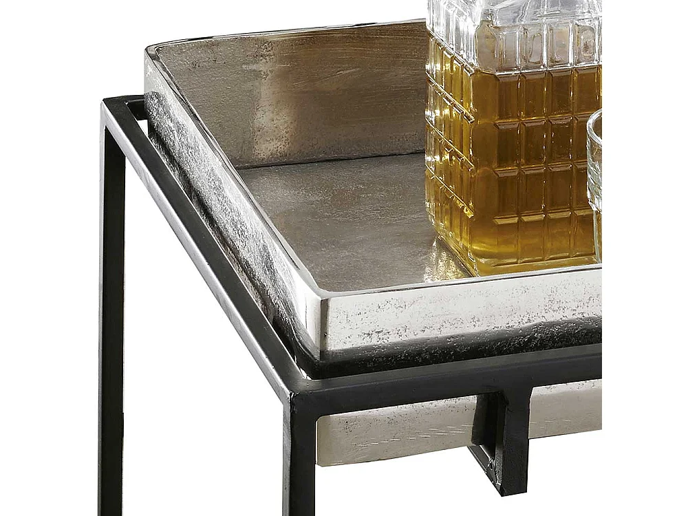 Kleiner Wohnzimmer Tisch mit abnehmbarer Tischplatte Metall